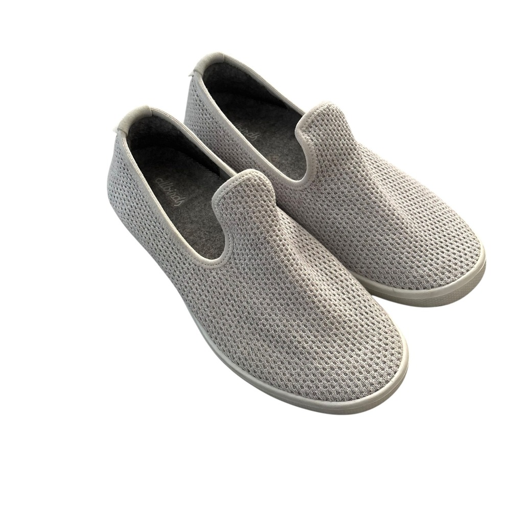 Allbirds Shoes Women's 7‎ Tree Loungers Wool Slip On Sneakers Gray White Mesh